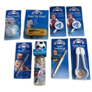 1991 Vintage New Old Stock Baby Lot Thermometer‎ Bottle Tongs Pacifier Holder